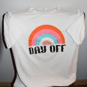 Day Off White T Shirt.   Size Large